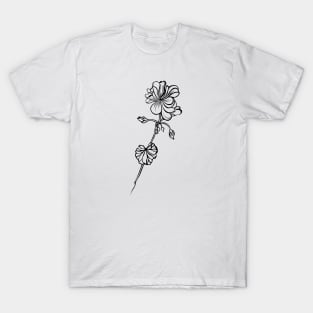 Line Art Flower T-Shirt